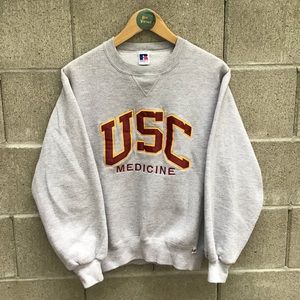 Vintage 90s Russell athletic USC medicine trojans crewneck sweater mens small